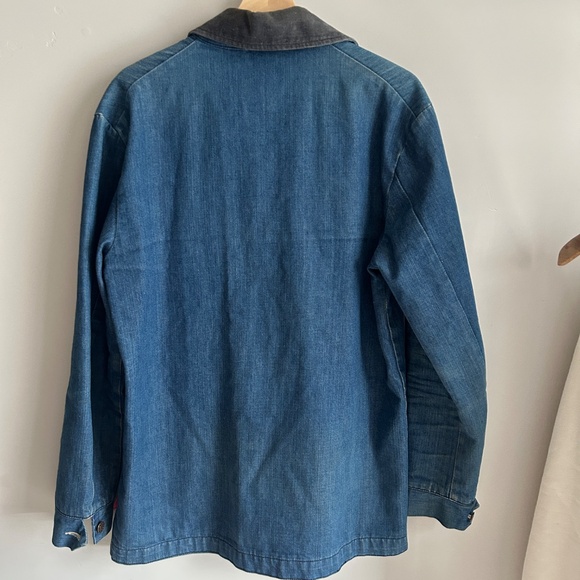 Deus Ex Machina Jacket Mens Medium Chore Denim Coat Flanel Corduroy Collar - Picture 4 of 11